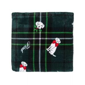 New Victoria Secret Pink dog logo green cozy fleece blanket 50 x 60 2024